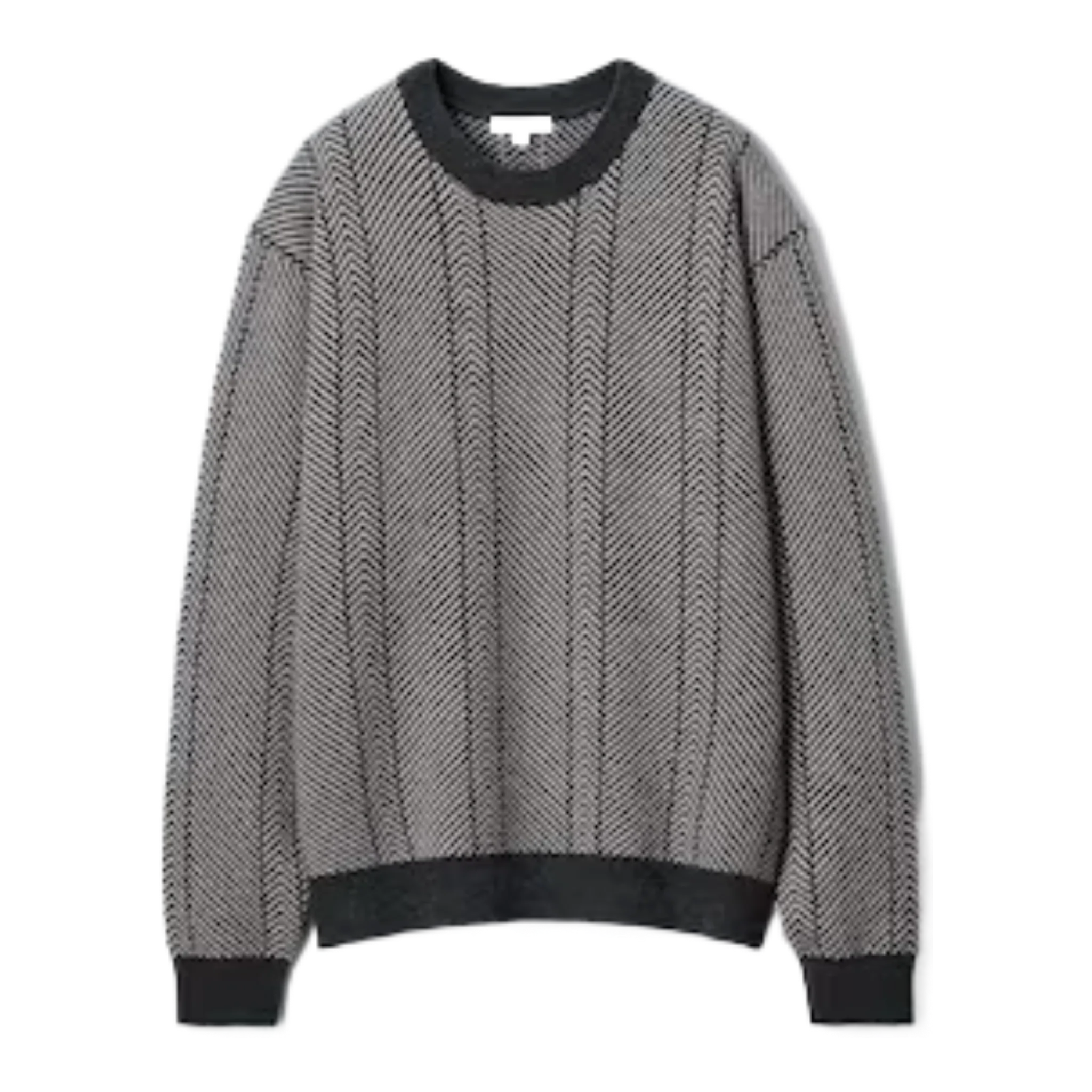 Lambswool Crew Neck Jumper (Herringbone)