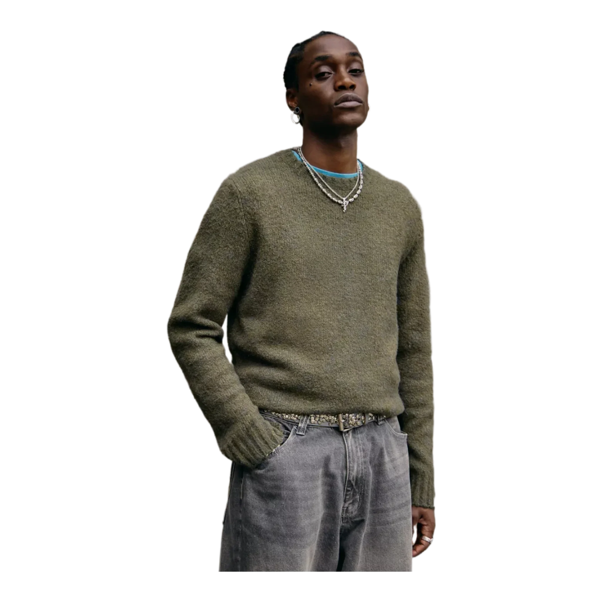 Green 98 Plain Jumper