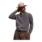 Charcoal Marl Polo Jumper