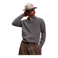 Charcoal Marl Polo Jumper