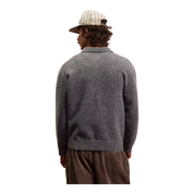 Charcoal Marl Polo Jumper