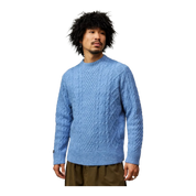 Fluffy Blue Cable Knit Jumper