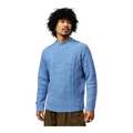 Fluffy Blue Cable Knit Jumper