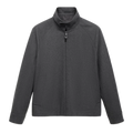 wool mix zip through jacket in dark grey