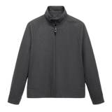 wool mix zip through jacket in dark grey