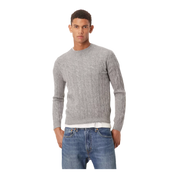 wool cable knit jumper in grey