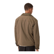 cotton mix short jacket in dark beige