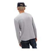 Grey Plain Long Sleeve Waffle T-Shirt