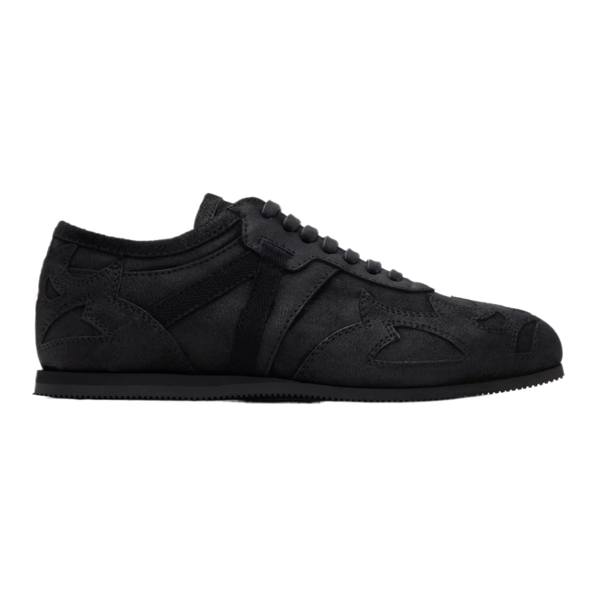 Black Milton Low-Top Boxing Sneakers