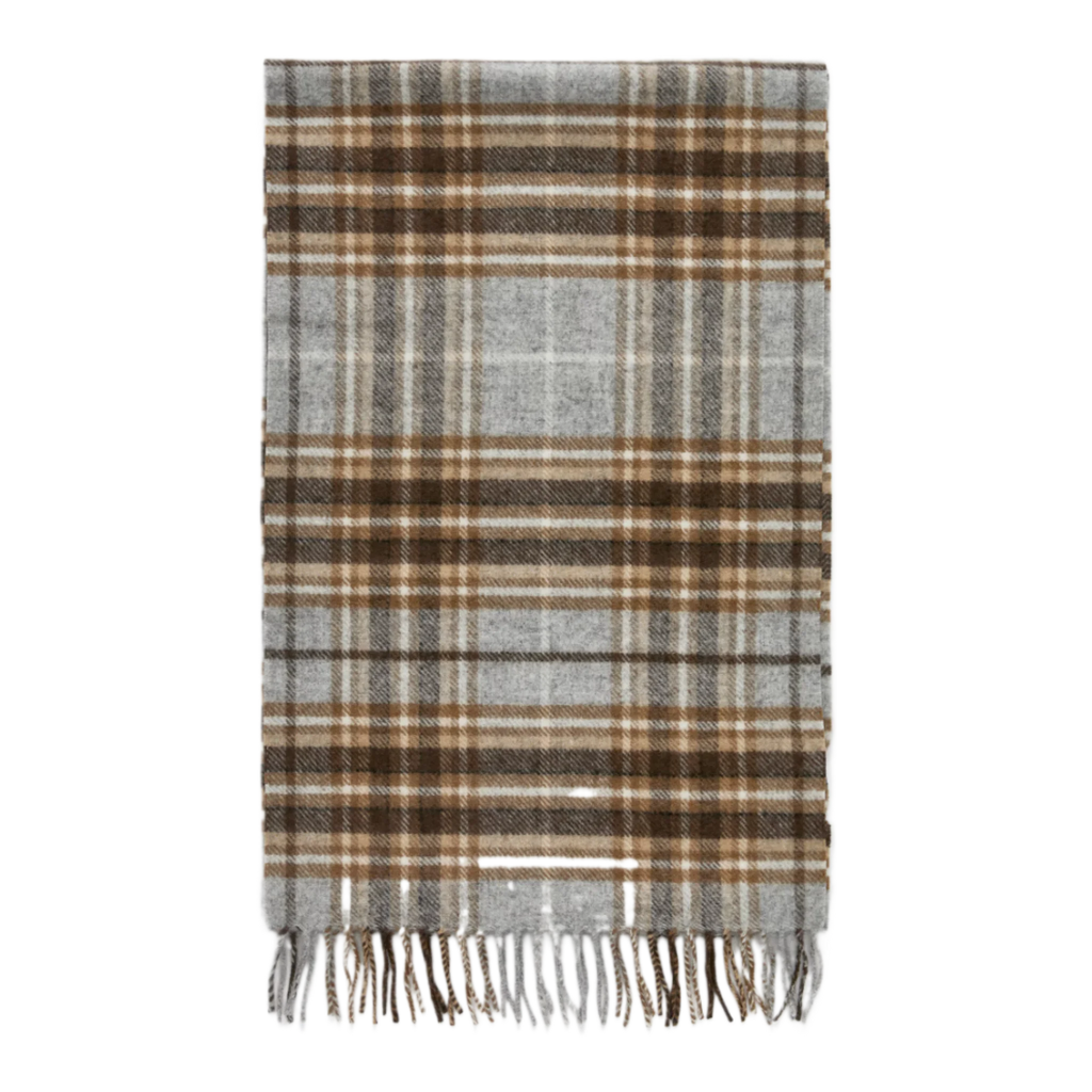 Checkered Wool Scarf