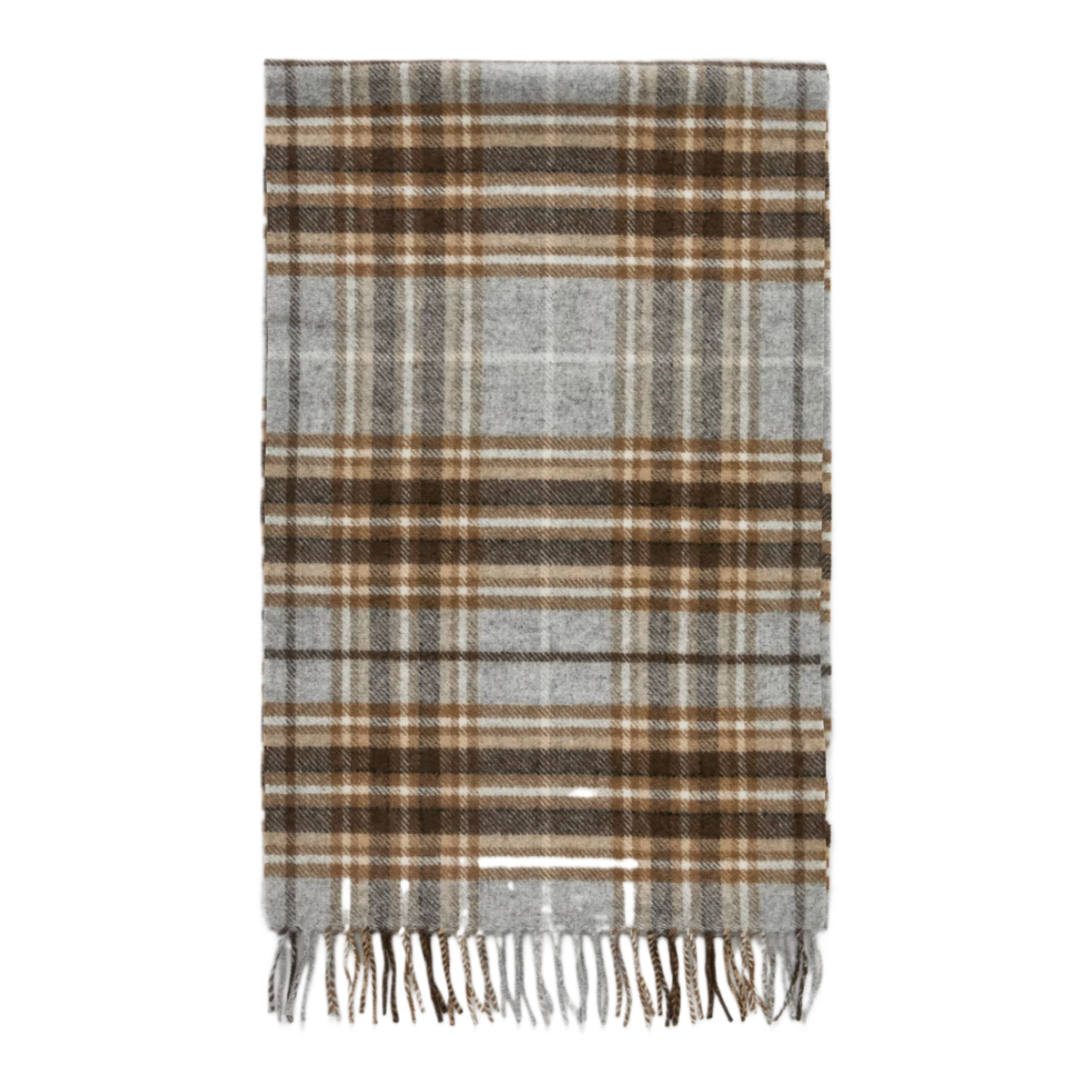 Checkered Wool Scarf