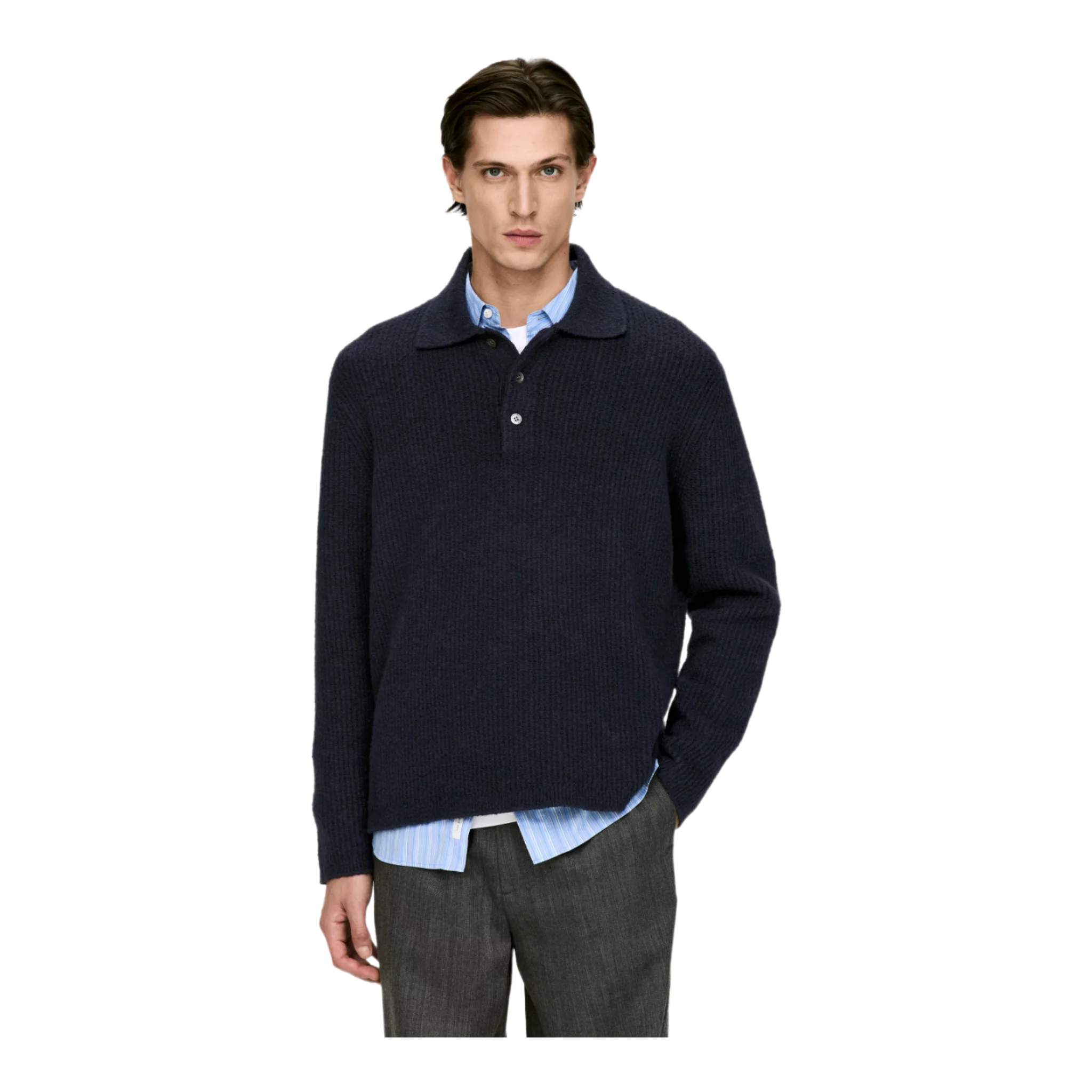 Knitted Polo Jumper
