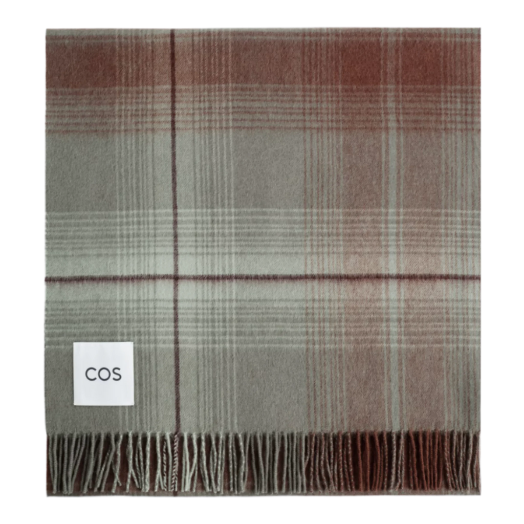 FRINGED WOOL-CASHMERE SCARF