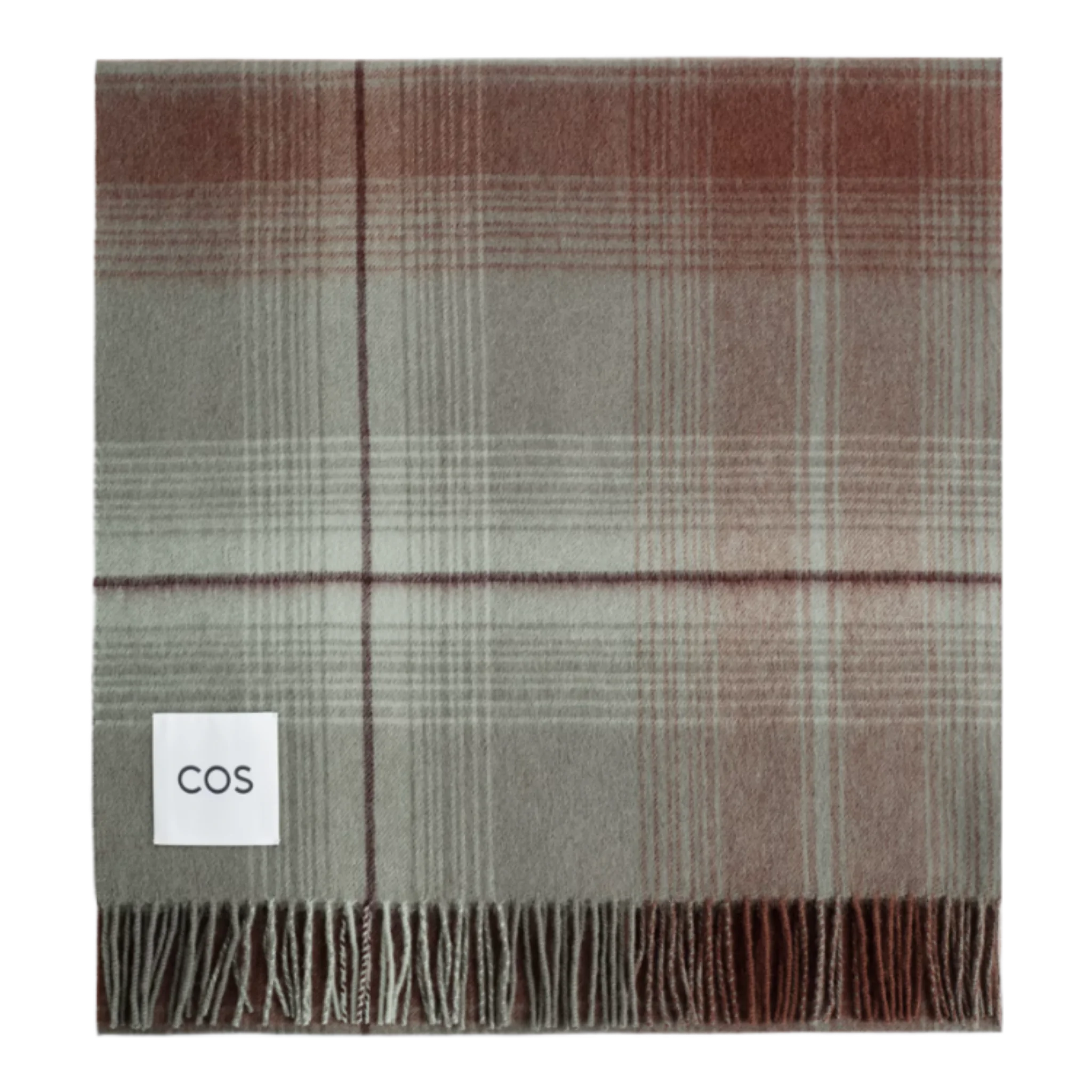 FRINGED WOOL-CASHMERE SCARF