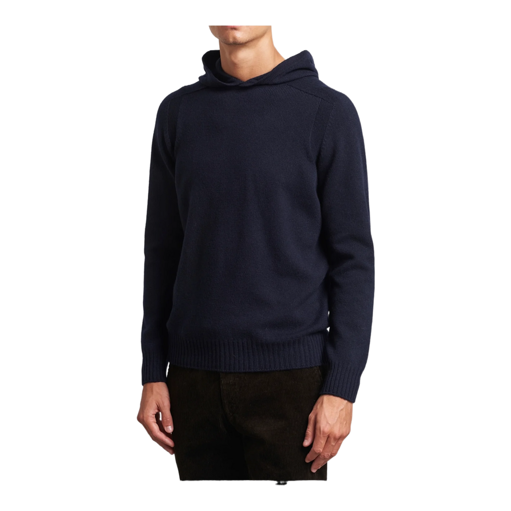 Wool Hoodie Navy