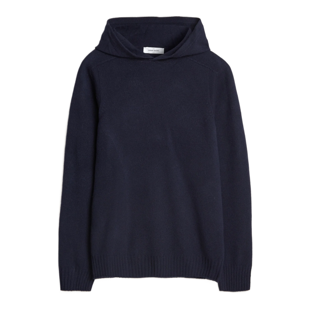 Wool Hoodie Navy
