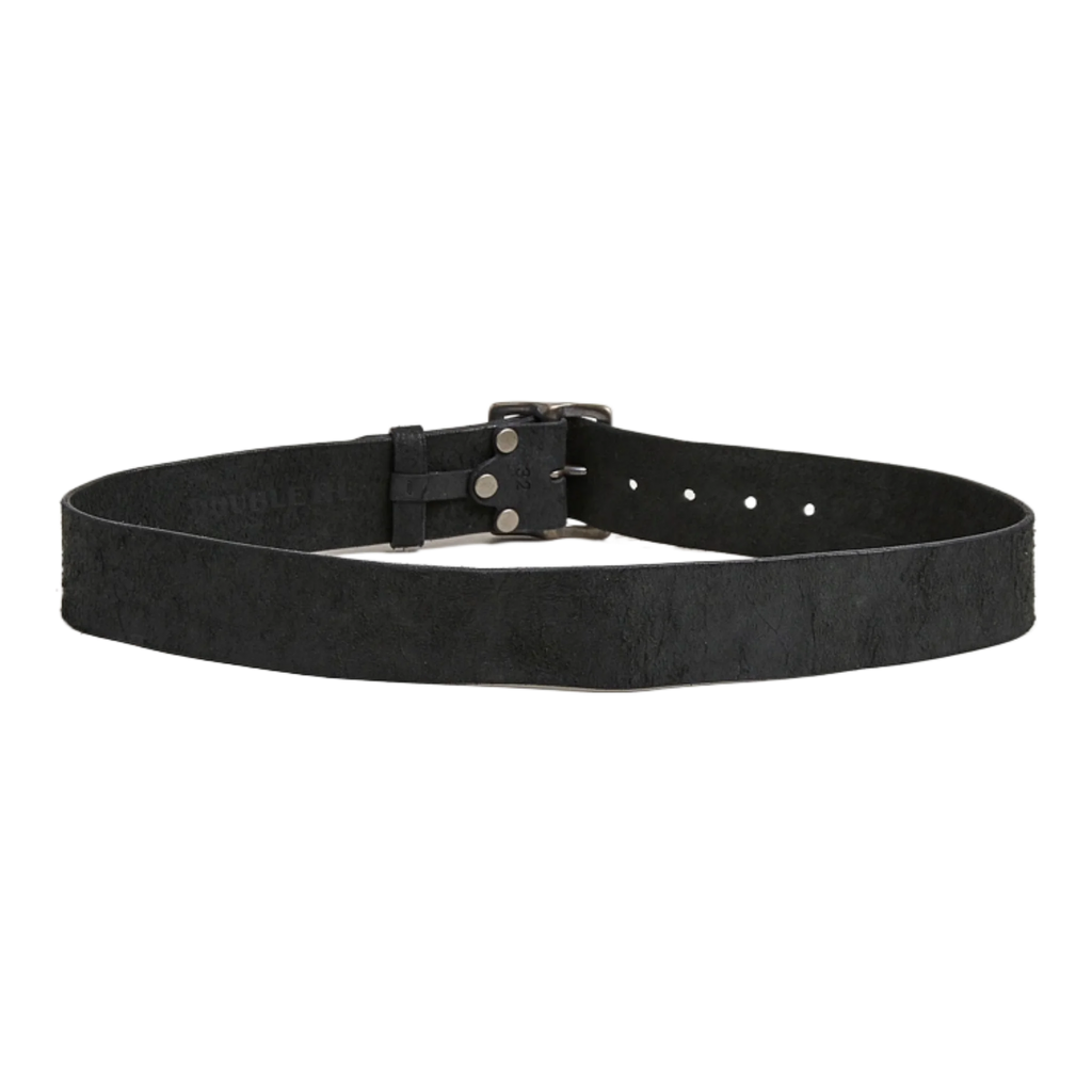 Jones Tumbled Leather Belt Black