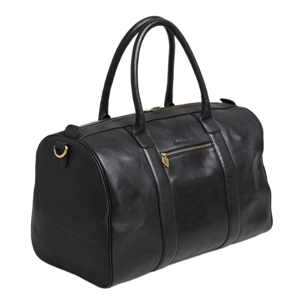 Varon Small Leather Weekend Bag Black