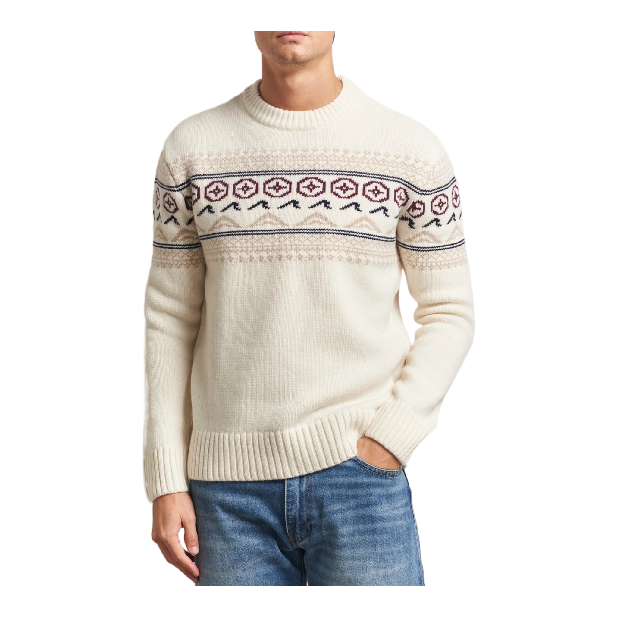 Lambswool Knitted Crewneck Egret