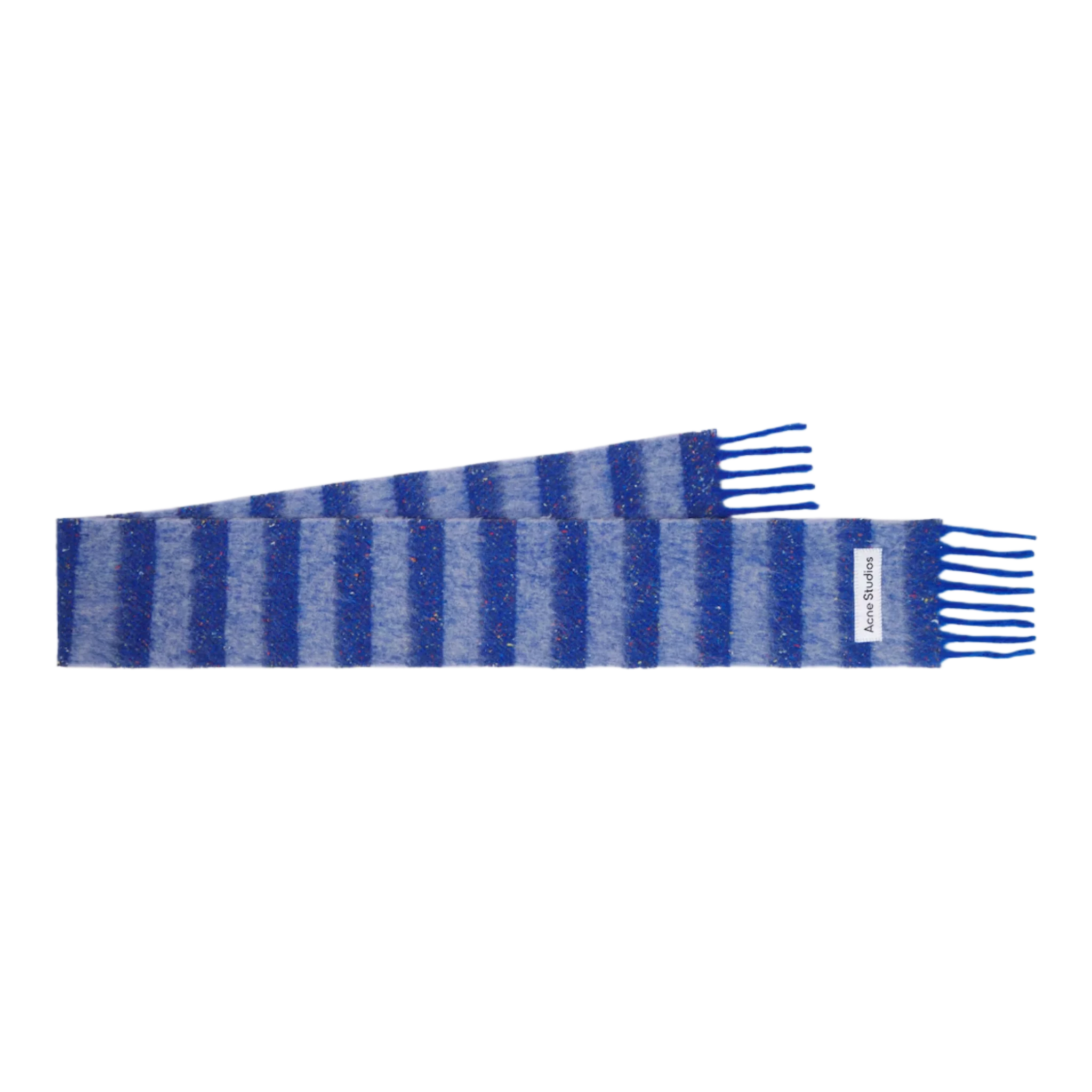 Striped logo alpaca-blend scarf