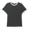 SHORT-SLEEVED CONTRAST TRIM COTTON T-SHIRT