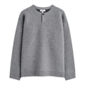 DOUBLE-FACED MERINO WOOL HENLEY JUMPER