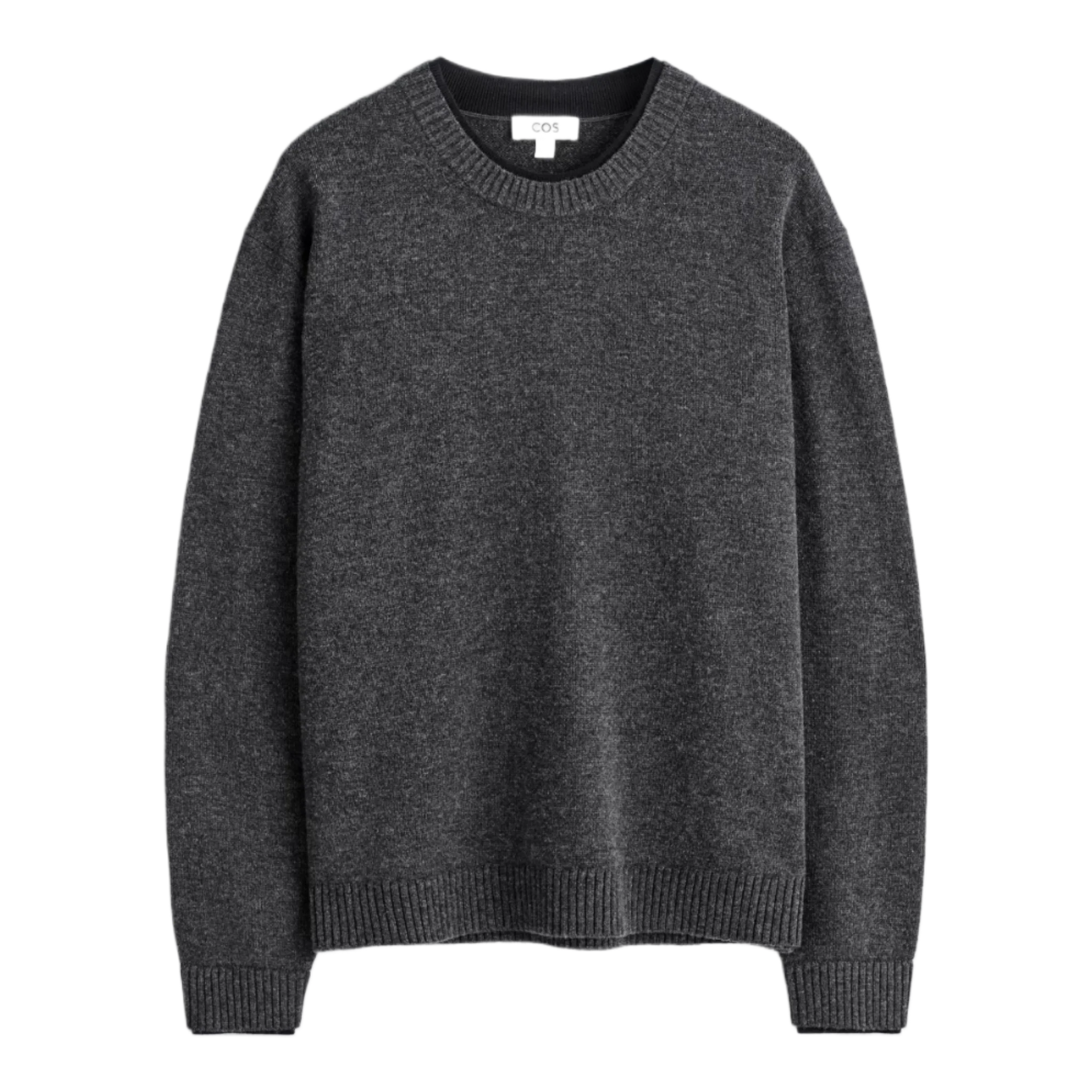 CONTRAST TIPPED MERINO WOOL JUMPER