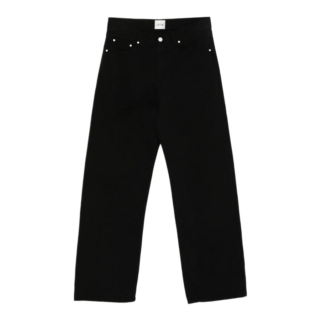 Buttoned Straight-leg Jeans