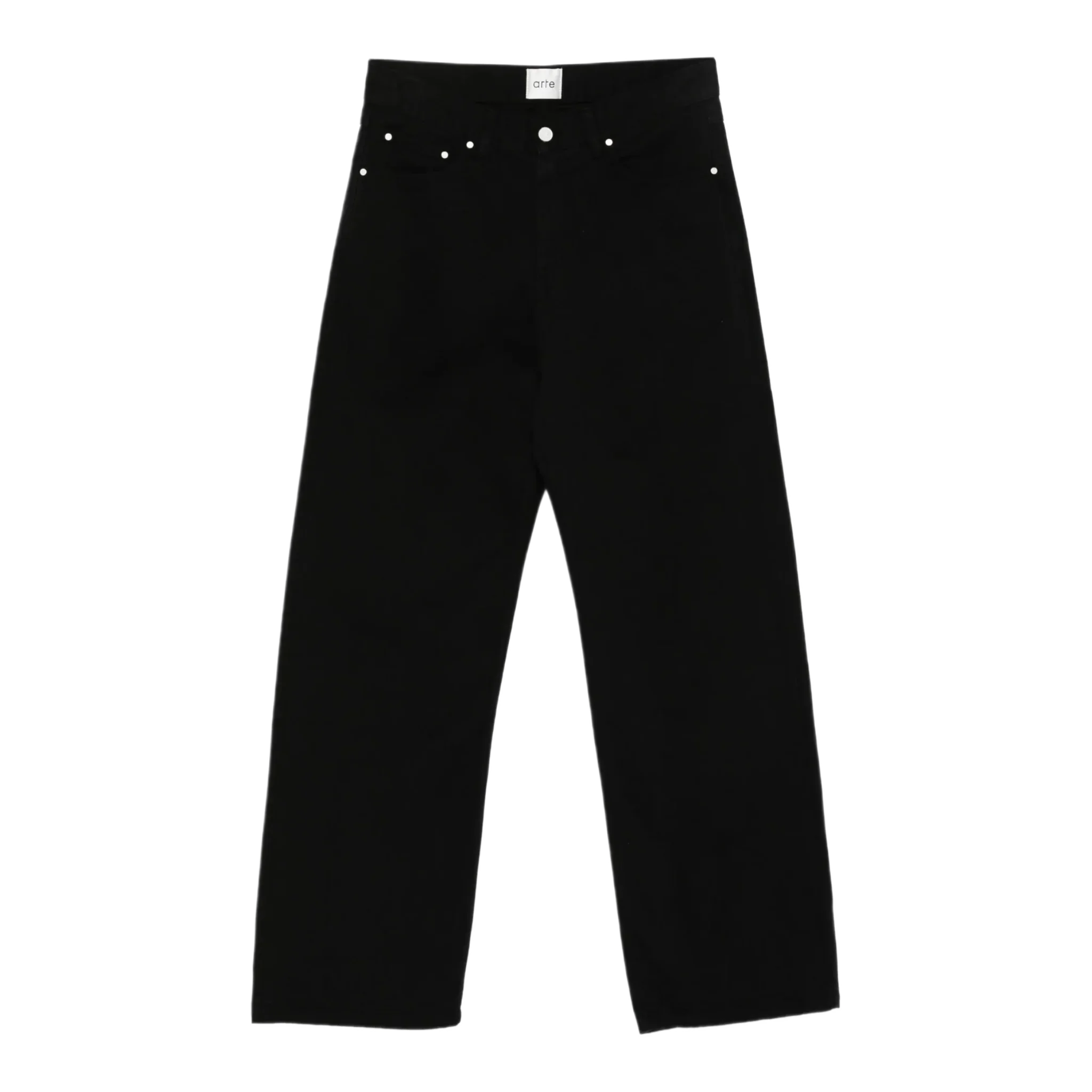 Buttoned Straight-leg Jeans