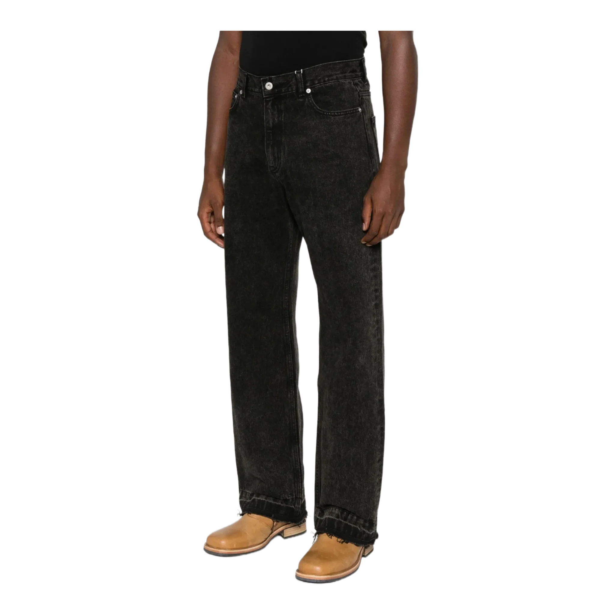 Straight-leg Jeans Black