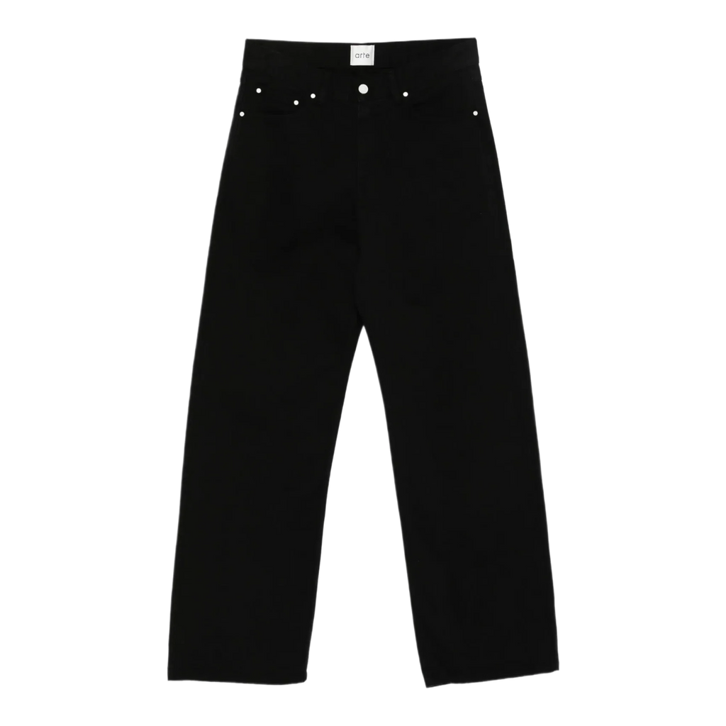 Buttoned Straight-leg Jeans
