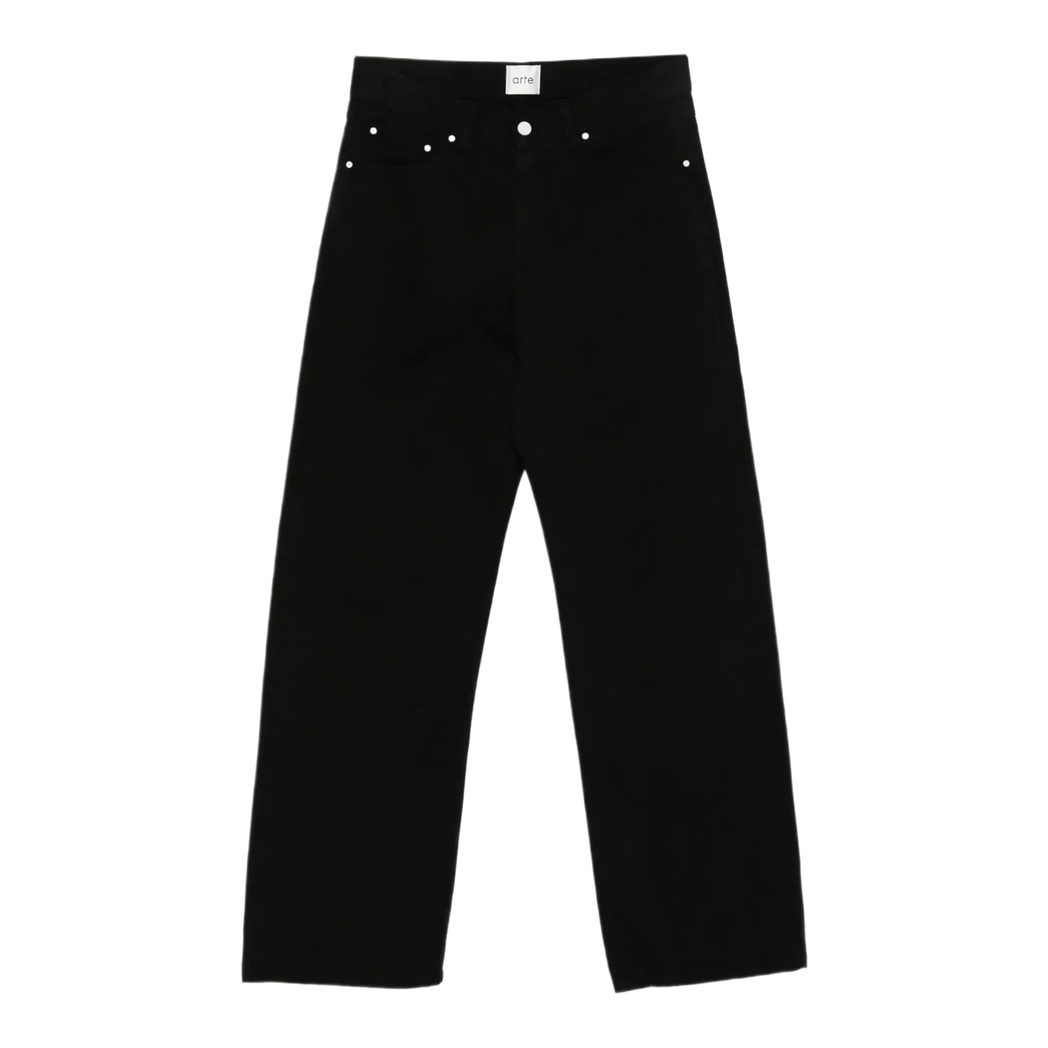 Buttoned Straight-leg Jeans