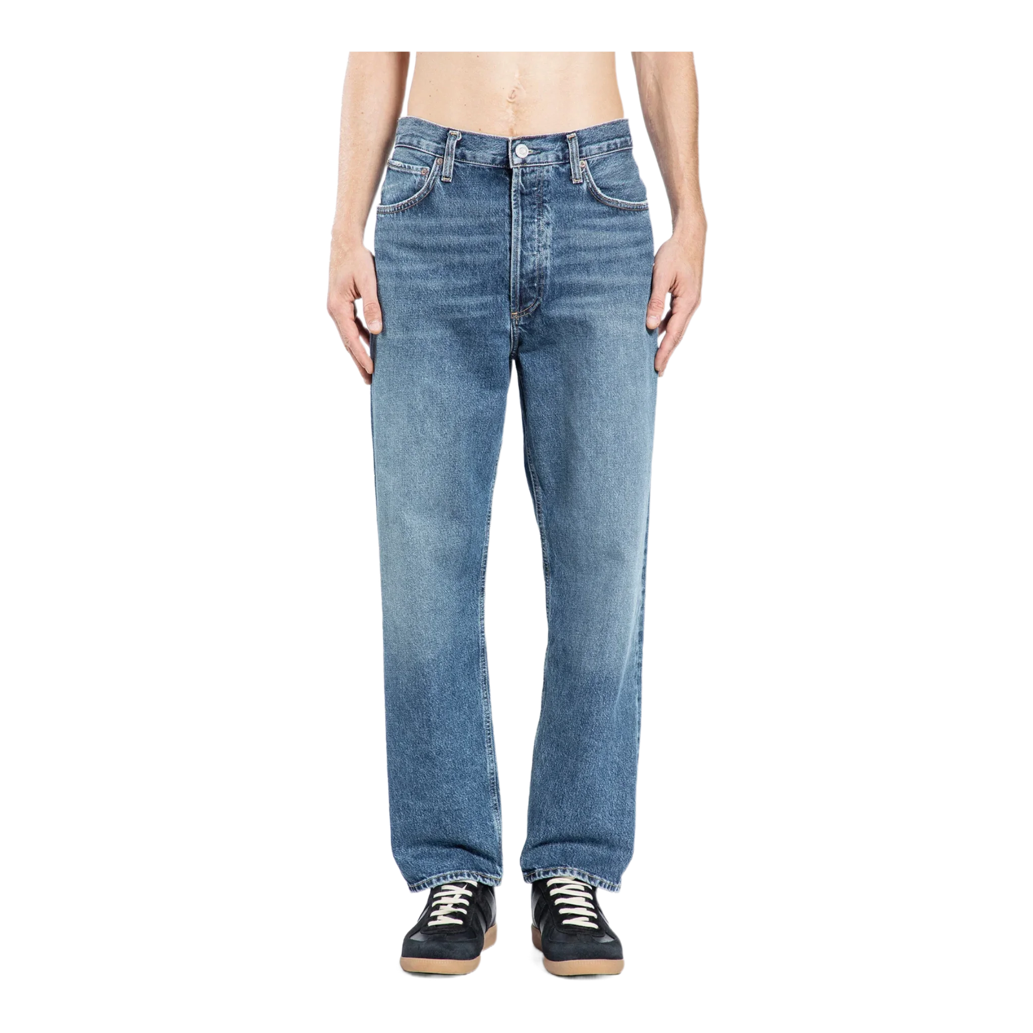 90's mid-rise loose fit jeans