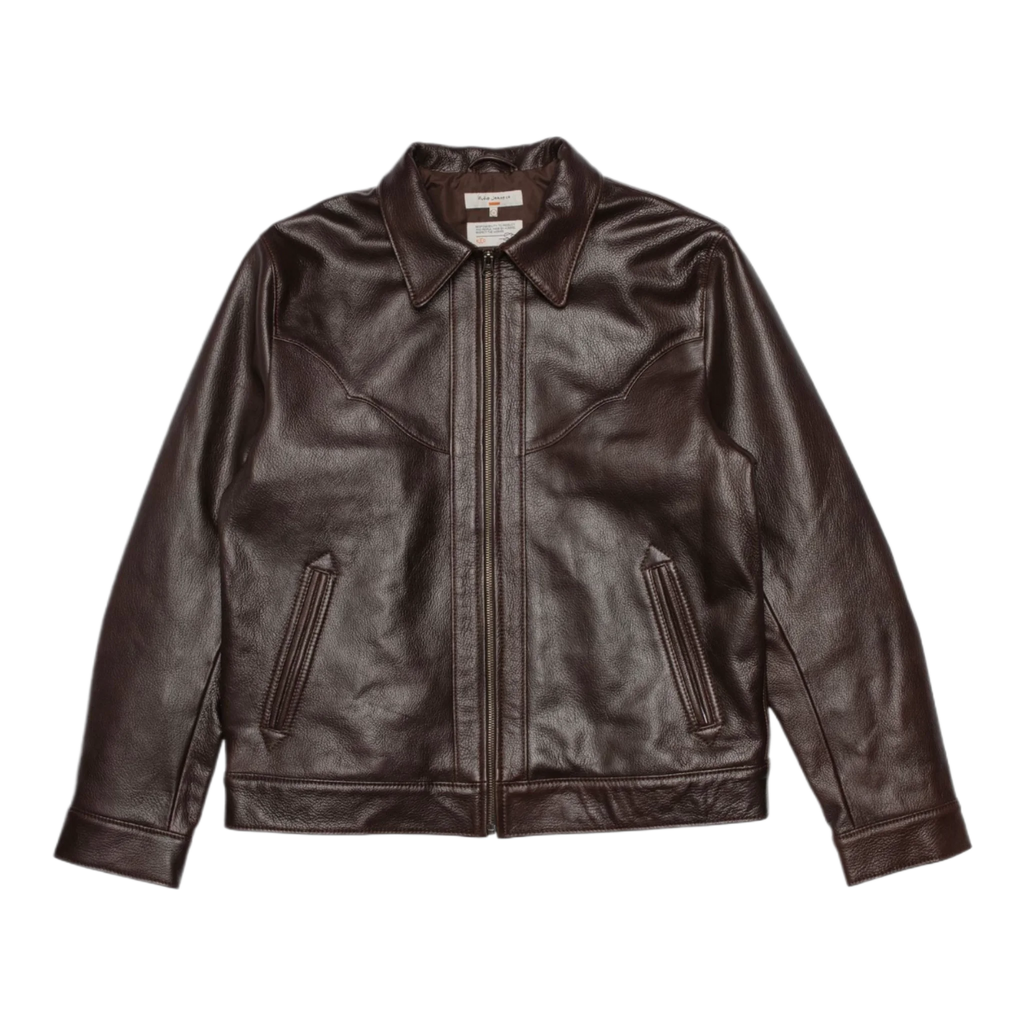 Joppe Western Leather Jacket Brown