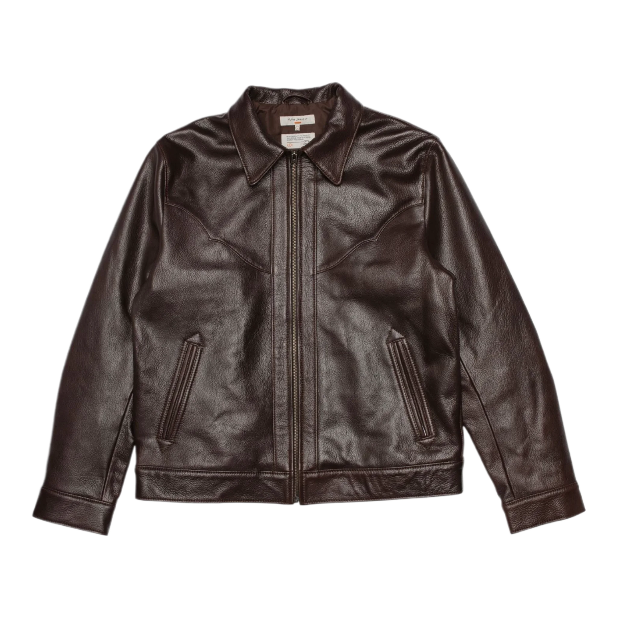 Joppe Western Leather Jacket Brown