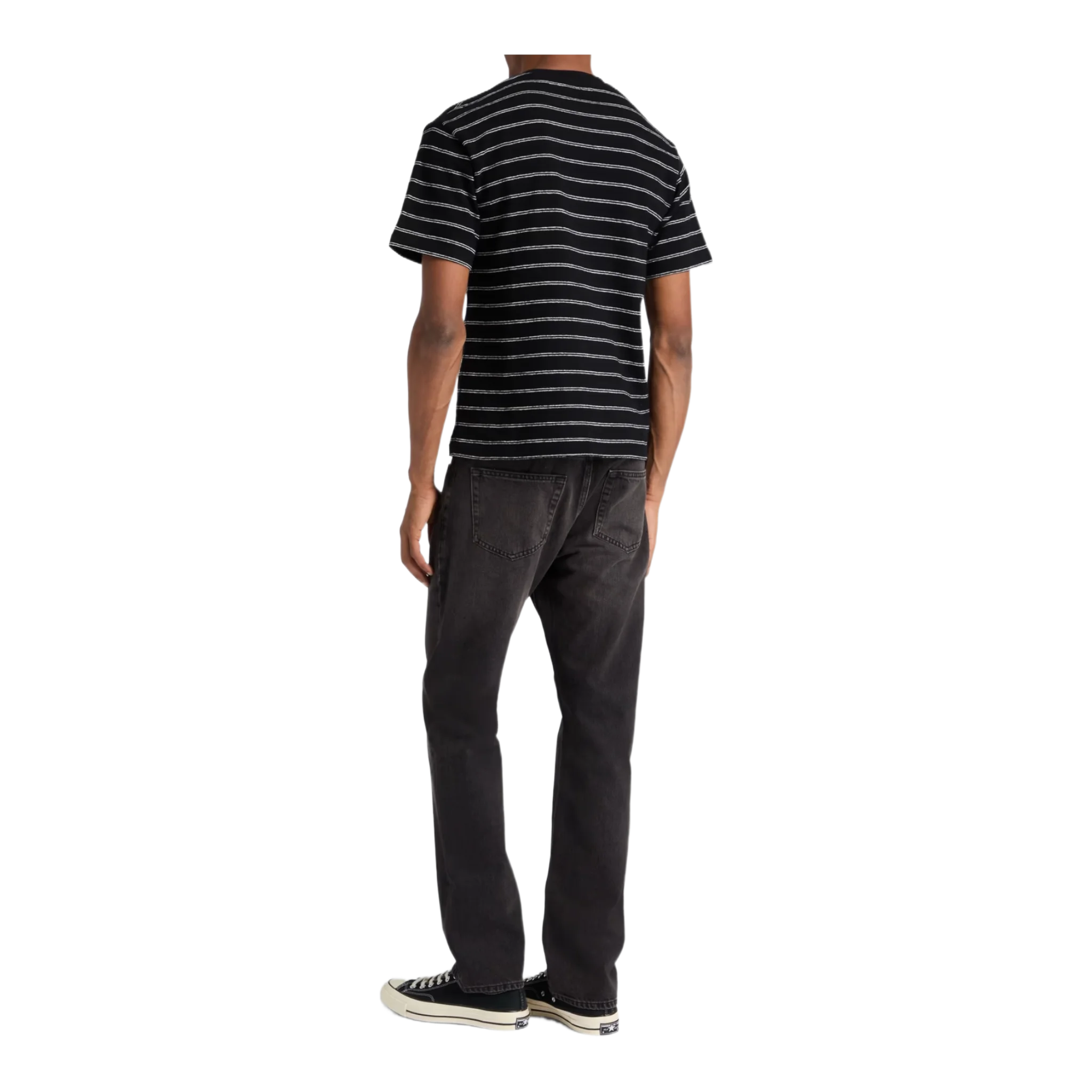 Striped cotton-jersey T-shirt
