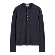 WOOL-BLEND HENLEY TOP