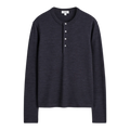 WOOL-BLEND HENLEY TOP
