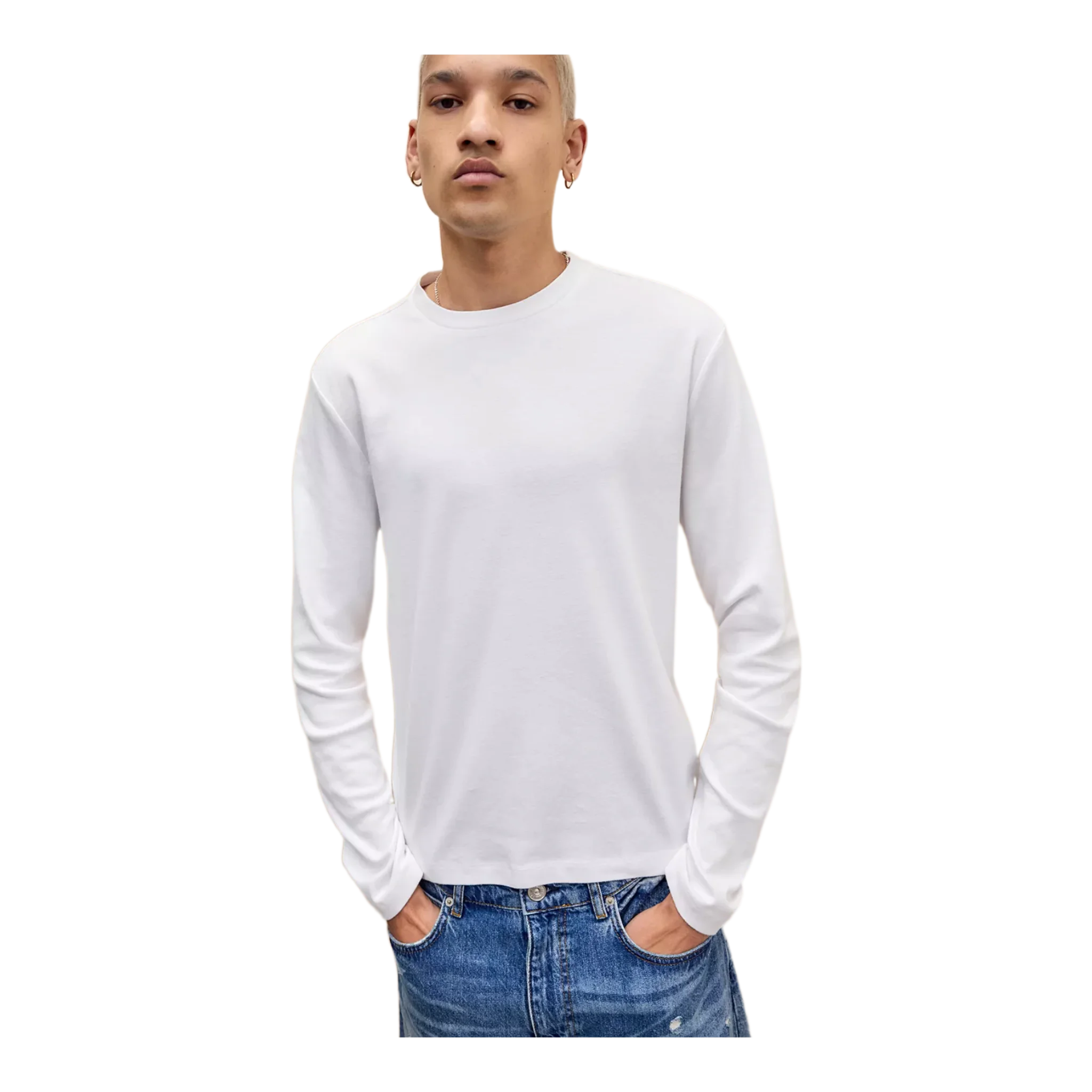 White Slim Long Sleeve T-Shirt