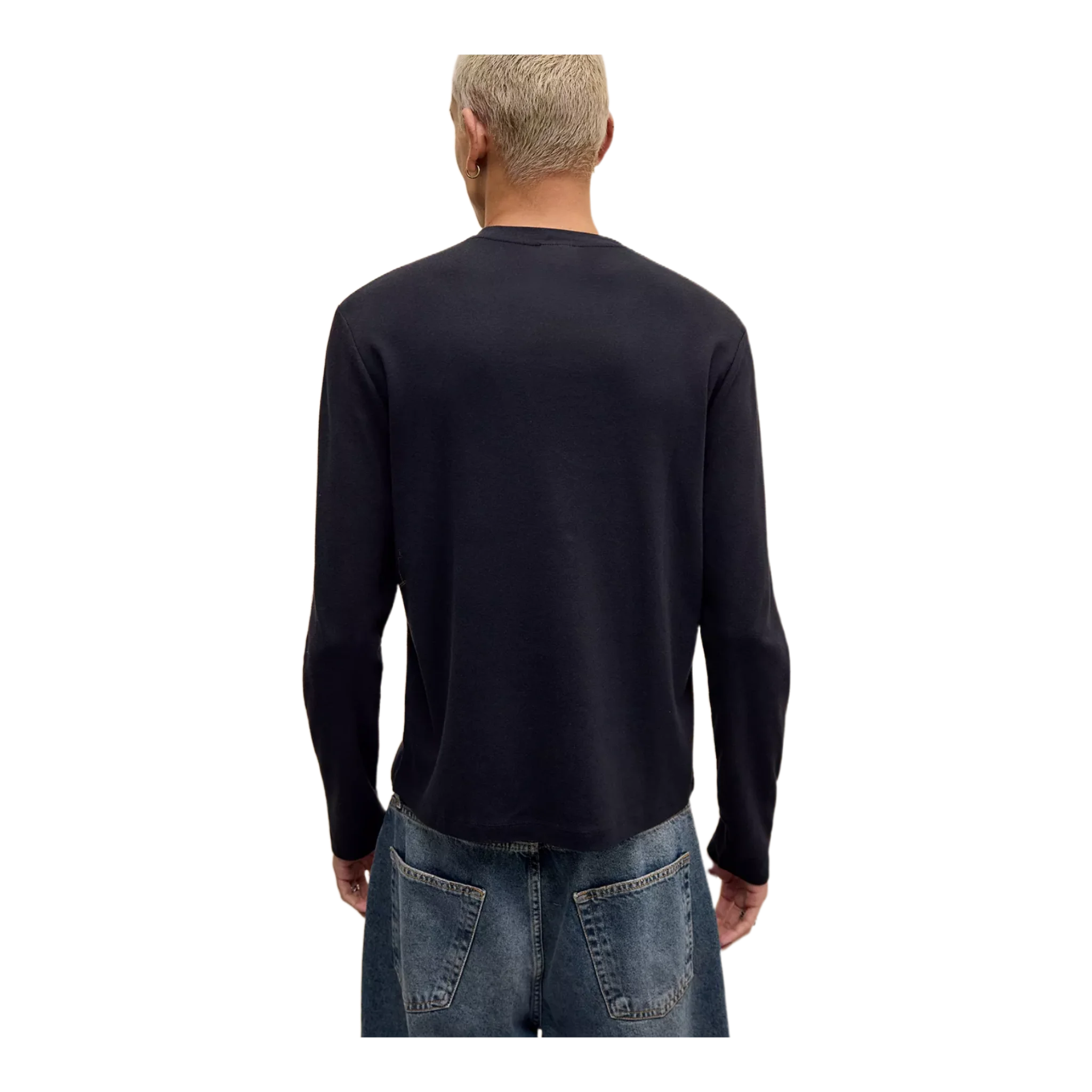 Black Long Sleeve Slim T-Shirt
