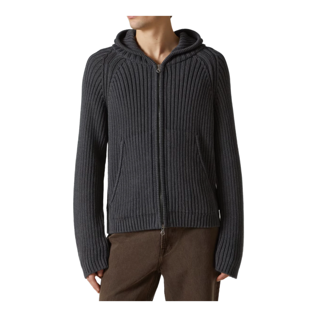 Level cotton zip-up hoodie