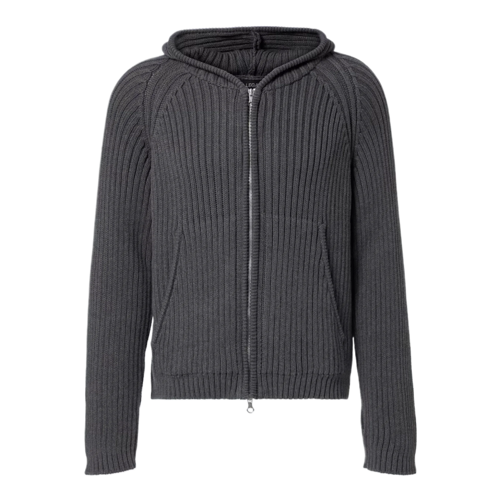 Level cotton zip-up hoodie