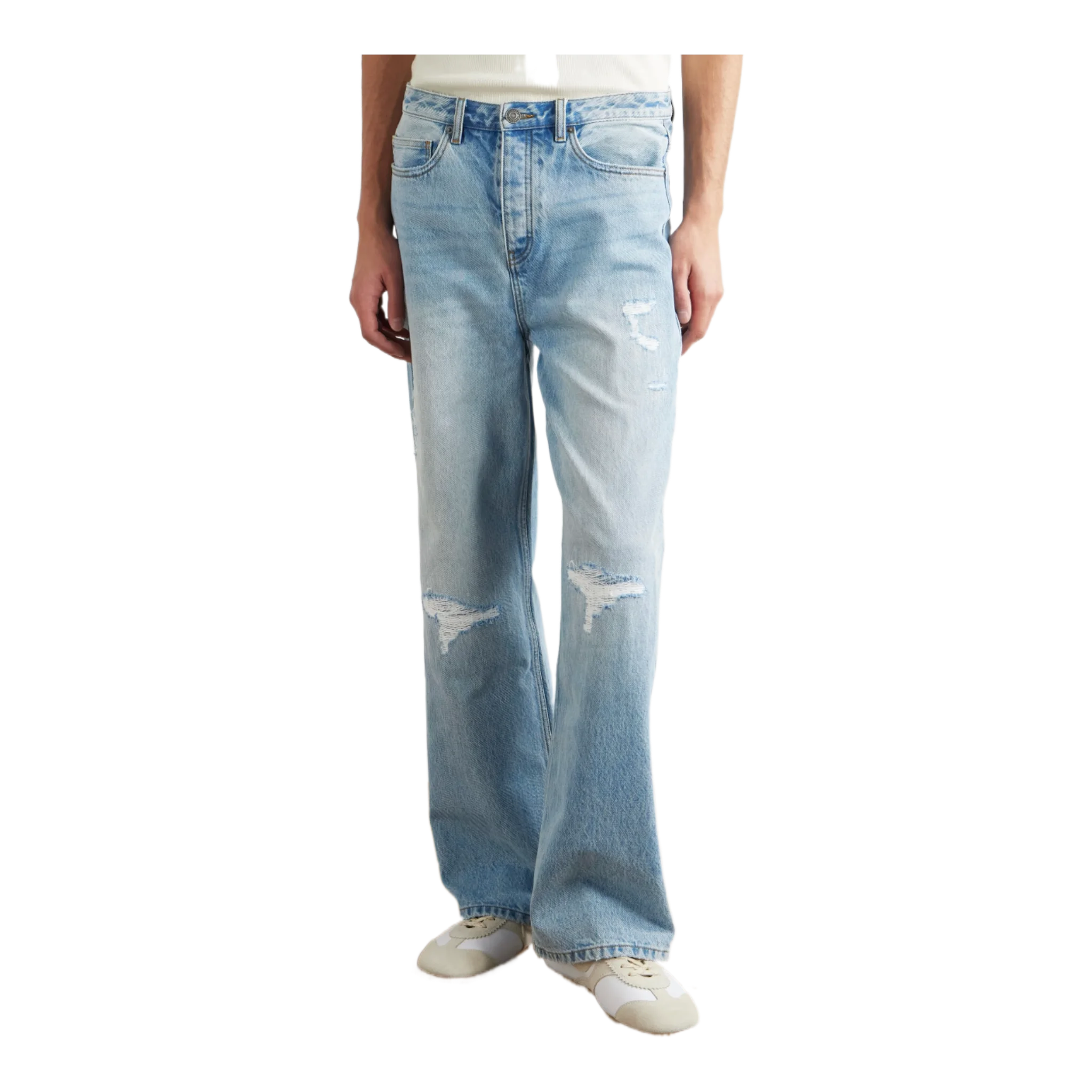 Rangi Straight-Leg Distressed Jeans