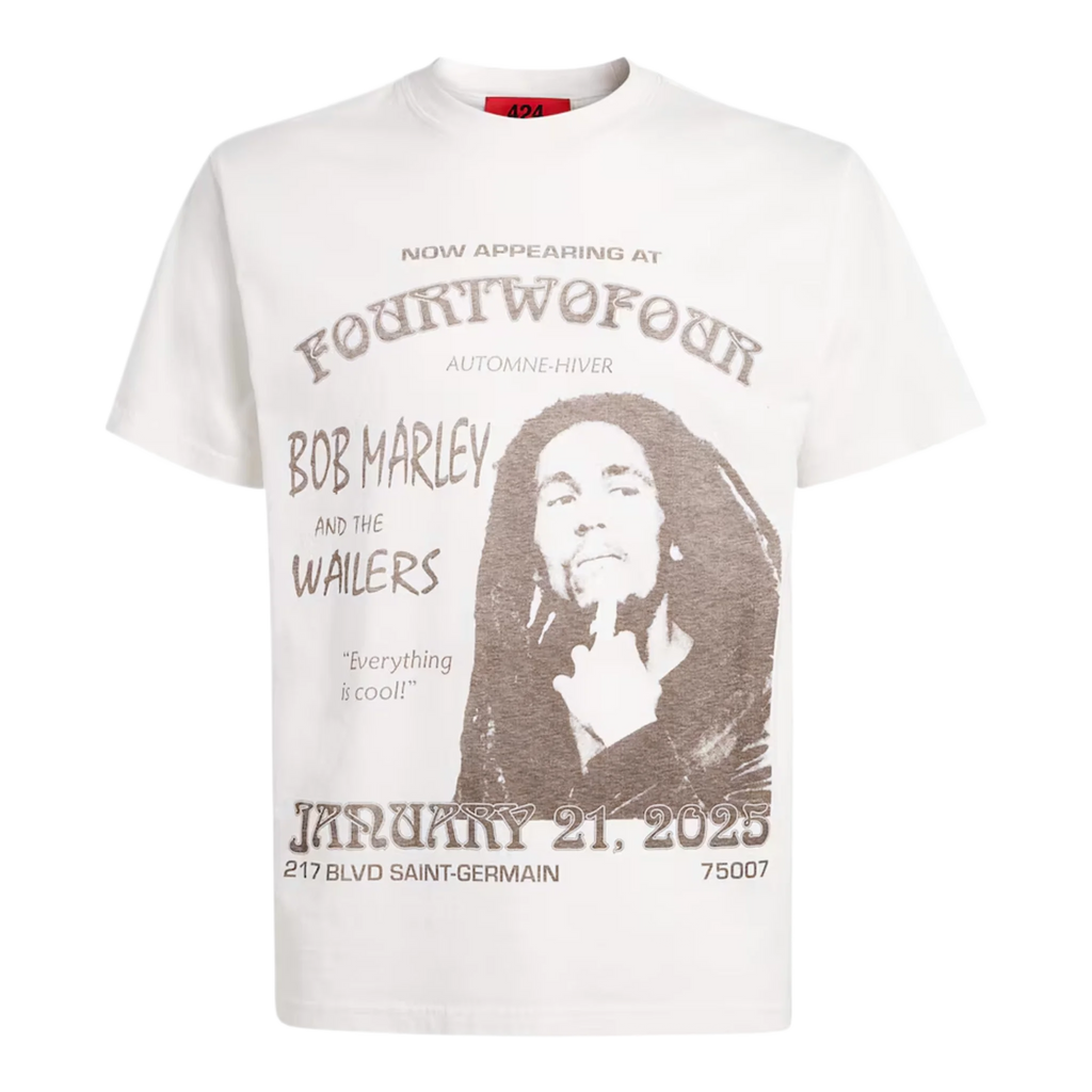 White Cotton Bob Marley T-Shirt