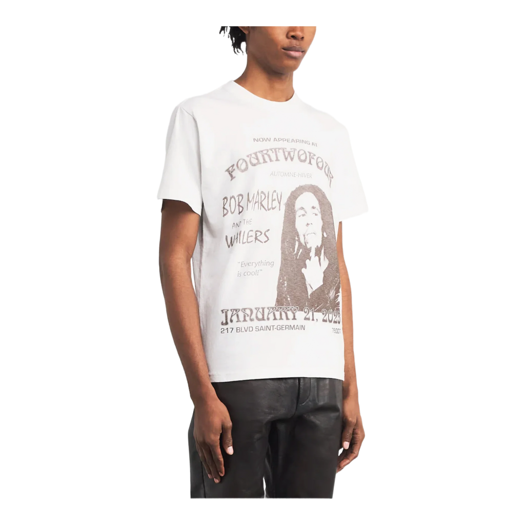 White Cotton Bob Marley T-Shirt