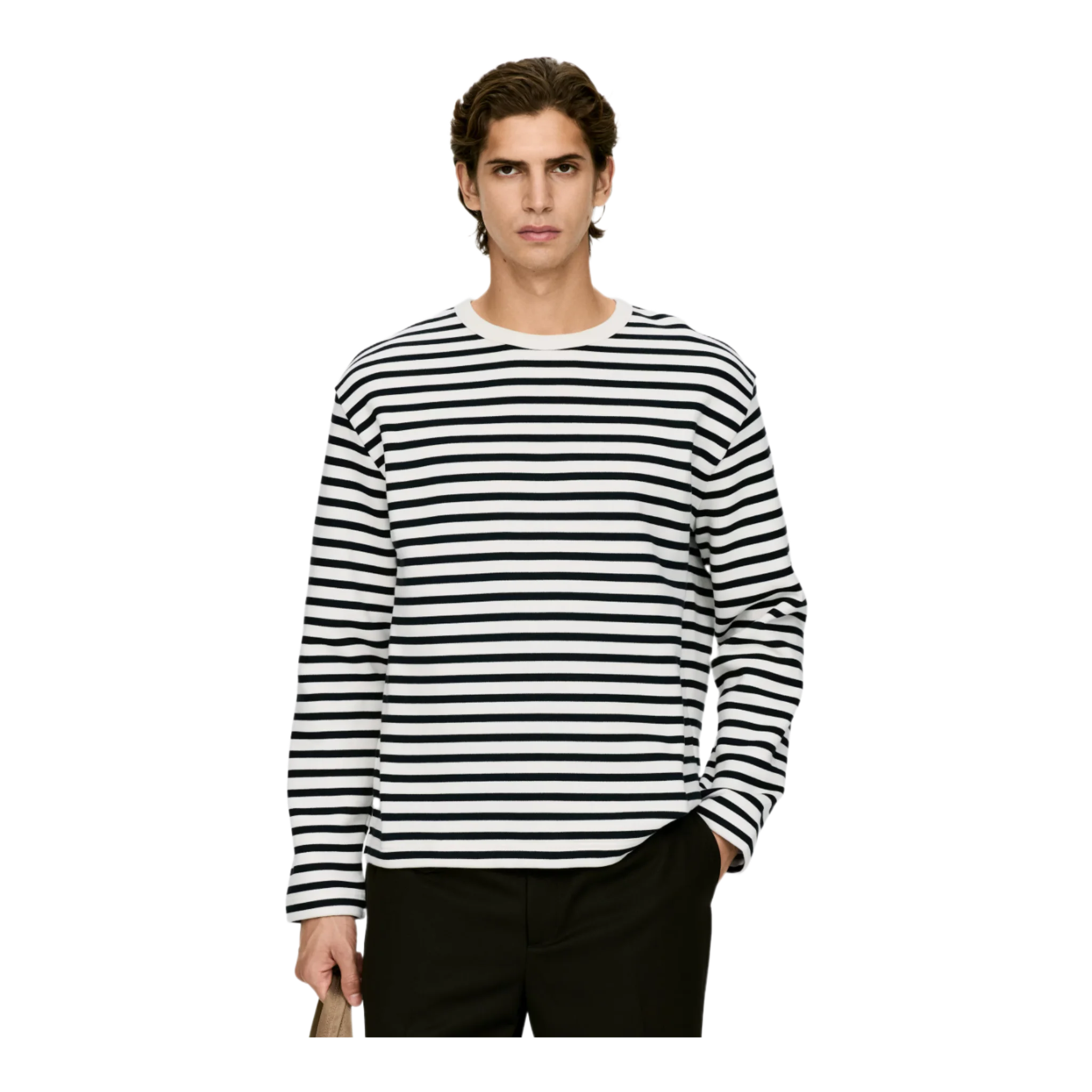 Cotton Fleece Long-Sleeve Jumper