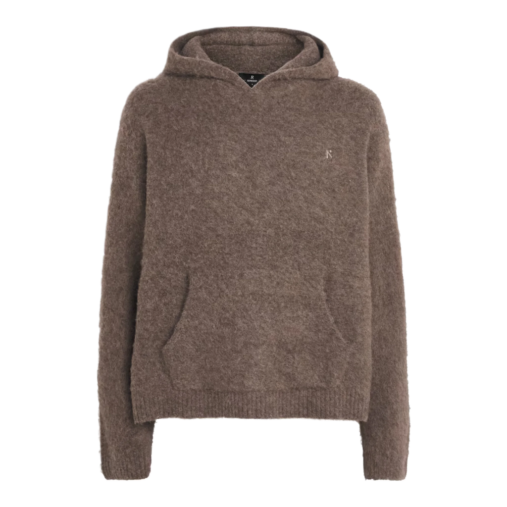 Brown Brushed Borg Hoodie