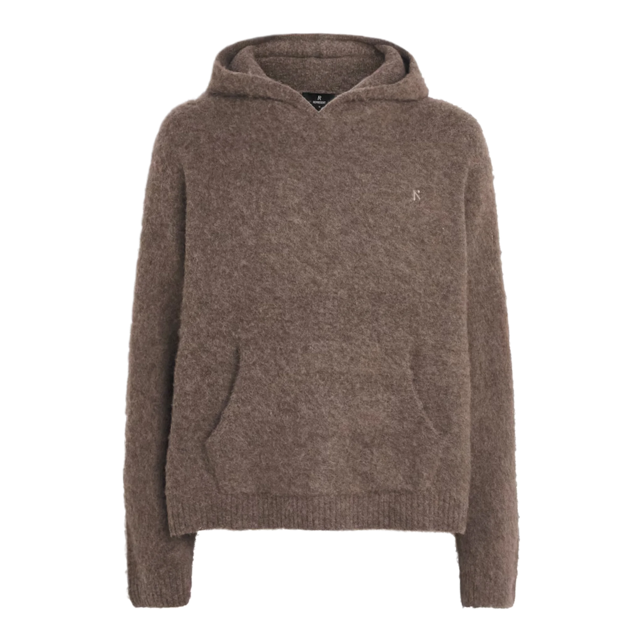 Brown Brushed Borg Hoodie