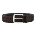 Brown Woven Suede Belt