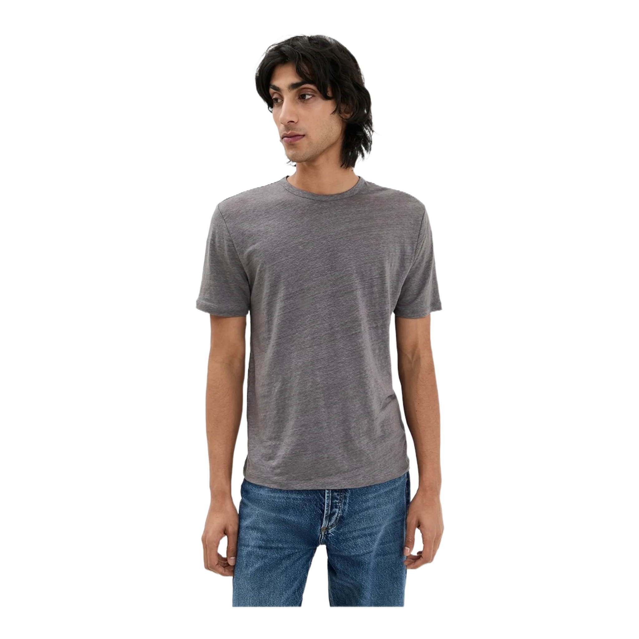Linen Crew Neck T-Shirt